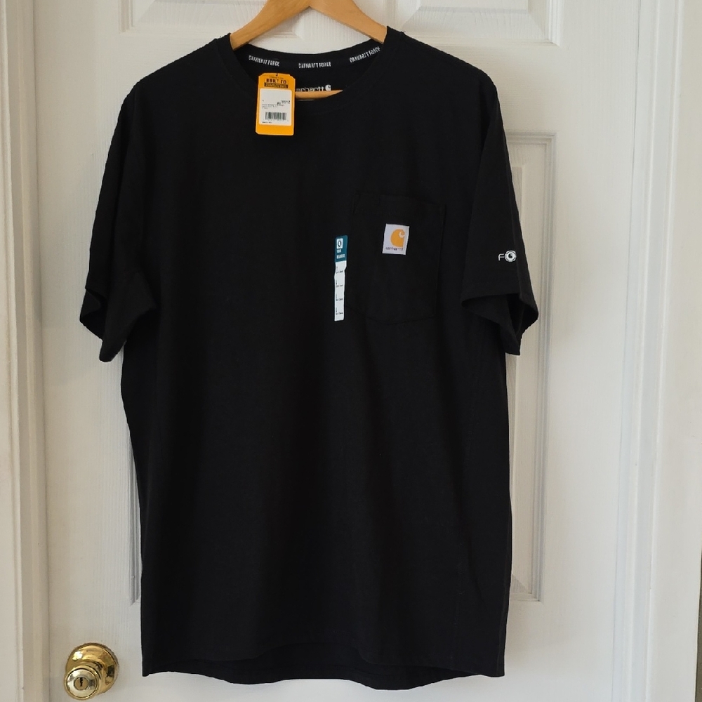 Carhartt Force Relaxed Fit Men's Dark Short Sleeve Tee with Pocket Size Large